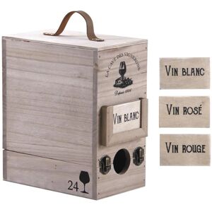 Aubry Gaspard VBO 1980 Boîte de rangement - Étiquettes en bois interchangeables - Publicité Aubry Gaspard VBO 1980 Boîte de rangement - Étiquettes en bois interchangeables - Publicité