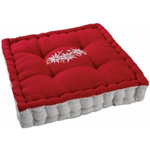 AUBRY GASPARD - Coussin carré Edelweiss en coton et lin - Publicité AUBRY GASPARD - Coussin carré Edelweiss en coton et lin - Publicité