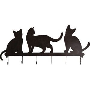Aubry Gaspard NPT 1510 - Patère murale pour chats - Noir - 6 crochets - Publicité Aubry Gaspard NPT 1510 - Patère murale pour chats - Noir - 6 crochets - Publicité