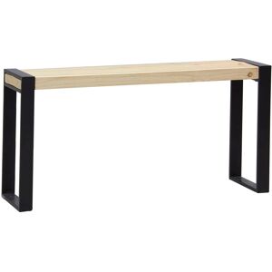 AUBRY GASPARD Banc en pin et métal noir - Banc - Publicité AUBRY GASPARD Banc en pin et métal noir - Banc - Publicité