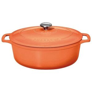 Rond Cocotte en Fonte Émaillée Orange Tangerine - 29cm - Durable & Induction - Publicité Rond Cocotte en Fonte Émaillée Orange Tangerine - 29cm - Durable & Induction - Publicité