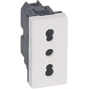 Legrand 077511 Bílá italská standardní zásuvka - 1m, 10/16 A Legrand 077511 Bílá italská standardní zásuvka - 1m, 10/16 A