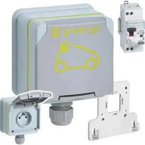 Prise Green'Up pour véhicule électrique - Pose en surface - Publicité Prise Green'Up pour véhicule électrique - Pose en surface - Publicité