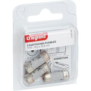 Legrand Fusible 10A Cartouche 3 Pièces Legrand Fusible 10A Cartouche 3 Pièces