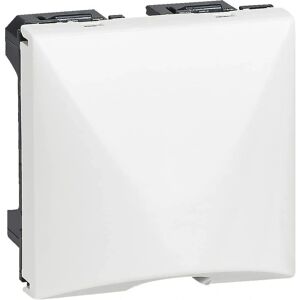 Legrand Mosaic Cable Outlet - Supports 2 Modules - White Legrand Mosaic Cable Outlet - Supports 2 Modules - White