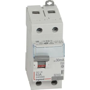 Legrand 411556 Jistič - 2P, 63A, 30mA, Šedý Legrand 411556 Jistič - 2P, 63A, 30mA, Šedý