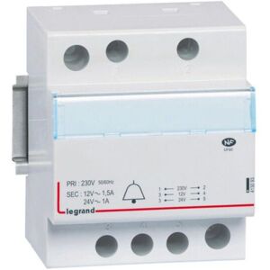 Transformateur de tension Legrand 413093 - Alimentation fiable de sonnette - Publicité Transformateur de tension Legrand 413093 - Alimentation fiable de sonnette - Publicité