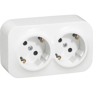 Legrand dobbelt stikkontakt 16A - Forix Hvid - Indendørs stikkontakt Legrand dobbelt stikkontakt 16A - Forix Hvid - Indendørs stikkontakt