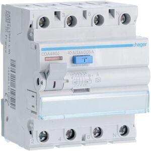 Hager CDA440J Fehlerstromschutzschalter - Elektrische Gehäusezubehör Hager CDA440J Fehlerstromschutzschalter - Elektrische Gehäusezubehör