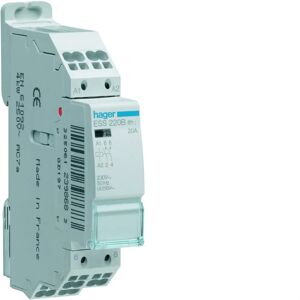 Hager ESS220B Contacteur 20A 2F 230V - Gris - Publicité Hager ESS220B Contacteur 20A 2F 230V - Gris - Publicité