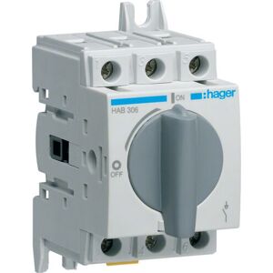 Hager HAB306 Lockable 3P 63A Switch - Electrical Enclosure Accessory Hager HAB306 Lockable 3P 63A Switch - Electrical Enclosure Accessory