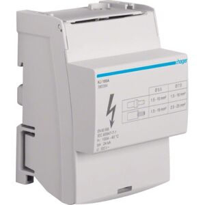 Hager KJ100A Electrical Enclosure Accessory - 4P 100A DIN Mount Hager KJ100A Electrical Enclosure Accessory - 4P 100A DIN Mount