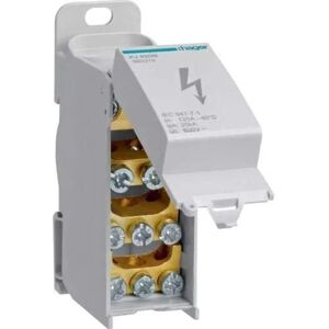 Blocco di Distribuzione Hager KJ02DN - 125A, 1 polo, Germania Blocco di Distribuzione Hager KJ02DN - 125A, 1 polo, Germania