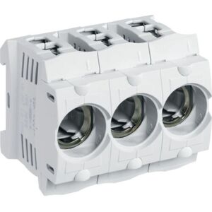 Hager LD046 Fuse Holder - 3-Pole, White - Suitable for DIN Rail Hager LD046 Fuse Holder - 3-Pole, White - Suitable for DIN Rail
