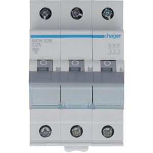 Hager MCN325 Leitungsschutzschalter - 3-polig 25A 6kA IP20 Hager MCN325 Leitungsschutzschalter - 3-polig 25A 6kA IP20