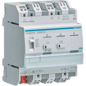 Hager TXA662AN Dimmer KNX Universel - Gris - Publicité Hager TXA662AN Dimmer KNX Universel - Gris - Publicité