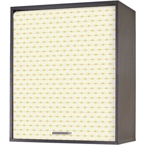 COOK Black Yellow Kitchen Wall Cabinet - Height-Adjustable Shelves COOK Black Yellow Kitchen Wall Cabinet - Height-Adjustable Shelves