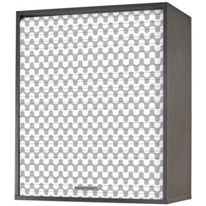 COOK Modèle 60x72 Meuble haut de cuisine noir gris avec rideau coulissant - Publicité COOK Modèle 60x72 Meuble haut de cuisine noir gris avec rideau coulissant - Publicité