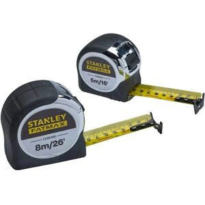 Stanley FatMax Chrome Tape Measure Twin Pack - Tape Measure Stanley FatMax Chrome Tape Measure Twin Pack - Tape Measure