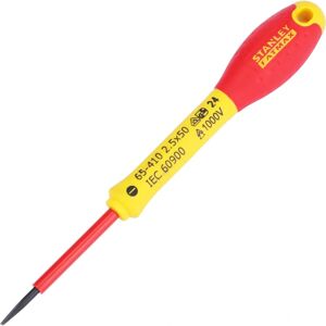 Stanley Tools FatMax VDE Insulated Screwdriver - Parallel Tip - 2.5mm Model Stanley Tools FatMax VDE Insulated Screwdriver - Parallel Tip - 2.5mm Model
