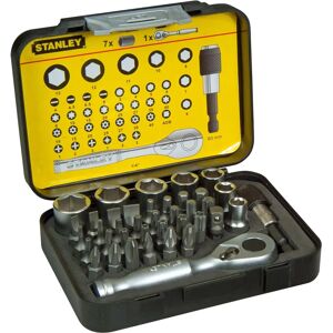 Stanley Stanley tools 39-piece metric socket set with ratchet Stanley Stanley tools 39-piece metric socket set with ratchet