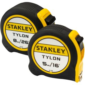 Stanley Tylon Twin Pack of Pocket Tapes - 5m & 8m - Tape Measure Stanley Tylon Twin Pack of Pocket Tapes - 5m & 8m - Tape Measure