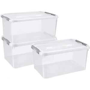 Curver 246385 Opbevaringsboks - Modulær, Gennemsigtig, 15L - 5 stk Curver 246385 Opbevaringsboks - Modulær, Gennemsigtig, 15L - 5 stk