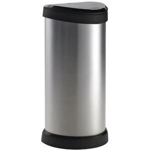 Curver Deco One Touch 40L - Metal Effect Deco One Touch 40 L Silver Curver Deco One Touch 40L - Metal Effect Deco One Touch 40 L Silver