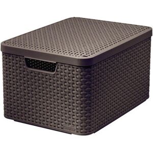 Curver Rattan Style L Storage Basket - Brown Curver Rattan Style L Storage Basket - Brown