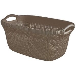 Panier à linge Knit de Curver - 40L - Marron métallisé - Panier à linge Panier à linge Knit de Curver - 40L - Marron métallisé - Panier à linge