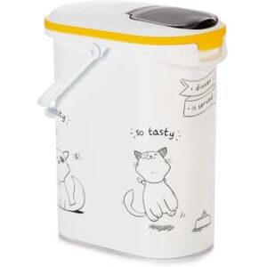 Curver 412042 Pet Food Storage Container - White, Yellow - 10L Curver 412042 Pet Food Storage Container - White, Yellow - 10L