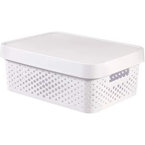 Curver Boîte de Rangement Blanche 11L avec Couvercle - Publicité Curver Boîte de Rangement Blanche 11L avec Couvercle - Publicité