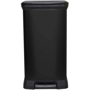 Curver - Metal Effect Kitchen One Touch Deco Bin - Black - Bin Curver - Metal Effect Kitchen One Touch Deco Bin - Black - Bin
