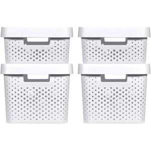 Curver Infinity Storage Box Set with Lid - 2 Sizes - White Curver Infinity Storage Box Set with Lid - 2 Sizes - White