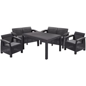 Keter Kerti Garnitúra Corfu Fiesta - Zahradní set - Tmavě šedá / grafit Keter Kerti Garnitúra Corfu Fiesta - Zahradní set - Tmavě šedá / grafit