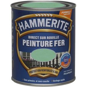 Peinture fer martelée vert jade Hammerite - 0,75L - Publicité Peinture fer martelée vert jade Hammerite - 0,75L - Publicité