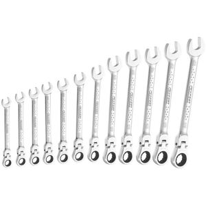 Expert BRIE111102B Flexible Head Ratchet Wrench Set - 12 Piece Expert BRIE111102B Flexible Head Ratchet Wrench Set - 12 Piece