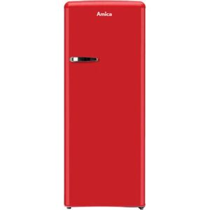 Amica AR5222R - Réfrigérateur Combiné Rétro - 218L - Rouge - Publicité Amica AR5222R - Réfrigérateur Combiné Rétro - 218L - Rouge - Publicité