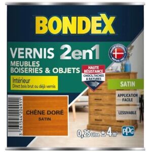 Vernis chêne doré satin Bondex - Usage intérieur & extérieur - Publicité Vernis chêne doré satin Bondex - Usage intérieur & extérieur - Publicité