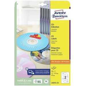 Avery L6043-25 White Round CD Labels - Labeling Avery L6043-25 White Round CD Labels - Labeling