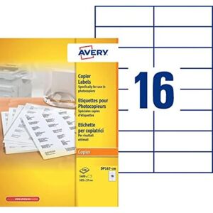 Avery DP167-100 White Self-Adhesive Labels - 1600 pcs Avery DP167-100 White Self-Adhesive Labels - 1600 pcs