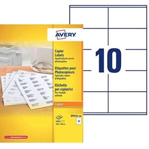 Avery Laser Labels White 105 x 58mm DPS10 - Labels Avery Laser Labels White 105 x 58mm DPS10 - Labels