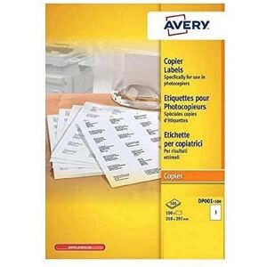 Avery Paper Permanent Address Labels - White - A4 - 100 Labels Avery Paper Permanent Address Labels - White - A4 - 100 Labels