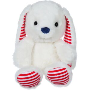 Gipsy Toys Conejo - 24 Cm Peluche Blanco con Rayas Rojas - Osito de peluche Gipsy Toys Conejo - 24 Cm Peluche Blanco con Rayas Rojas - Osito de peluche