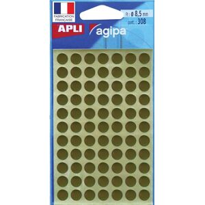 Apli Gold Round Adhesive Labels - 8mm, 308 pcs, Professional Apli Gold Round Adhesive Labels - 8mm, 308 pcs, Professional