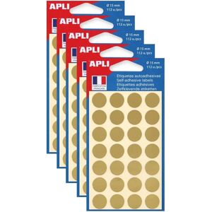 Points adhésifs dorés Agipa - 15mm - Pack de 112 Points adhésifs dorés Agipa - 15mm - Pack de 112