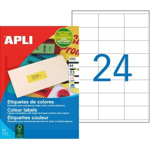Apli Étiquettes d'Adresse - 70x35mm - Vert fluo, Orange, Noir, Vert clair, Jaune fluo, Bleu clair - Étiquettes d'adresse - Publicité Apli Étiquettes d'Adresse - 70x35mm - Vert fluo, Orange, Noir, Vert clair, Jaune fluo, Bleu clair - Étiquettes d'adresse - Publicité