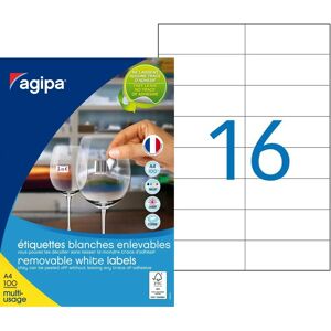 Agipa Modèle - Étiquettes amovibles - 1600 sur 100 feuilles Agipa Modèle - Étiquettes amovibles - 1600 sur 100 feuilles