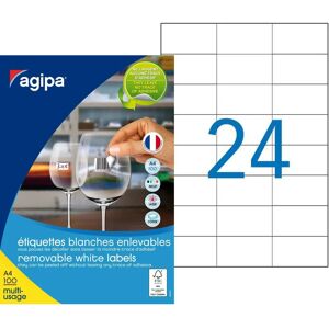 Agipa White Label Stickers - 2400 Labels for Office Use Agipa White Label Stickers - 2400 Labels for Office Use