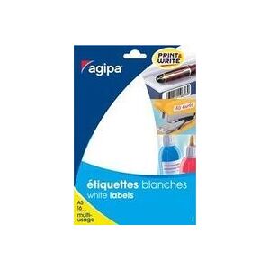 Agipa Étiquettes multi-usages blanches A5 8 x 20 - 2304 pièces Agipa Étiquettes multi-usages blanches A5 8 x 20 - 2304 pièces